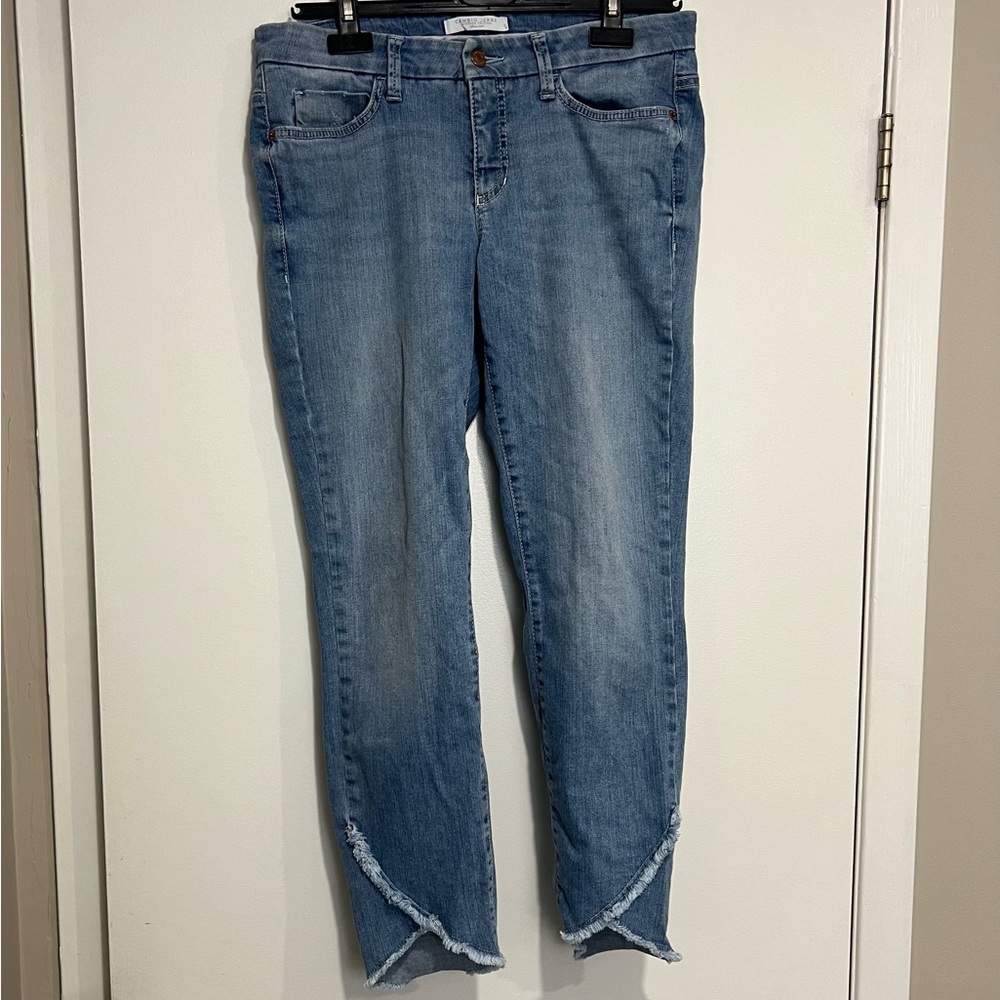 Cambio Jeans - Size 10 US - Asymmetric Frayed Hem - High End Fashion - Low Price